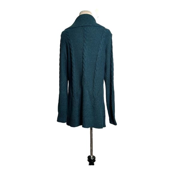 St. John’s Bay green long sleeves button cardigan sweater size Large - Picture 8 of 10